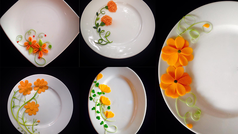 Trang trí món ăn đẹp mắt với các cách cắt tỉa cà rốt đơn giản